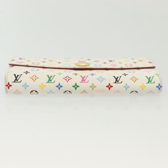 LOUIS VUITTON Multicolor Portefeuille Sarah Wallet White M93532 LV Auth 142372 - Picture 6 of 16